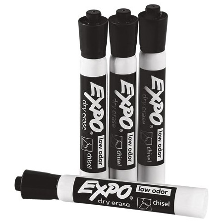 Bsc Preferred Expo Black Dry Erase Markers, 12PK BUY00441669